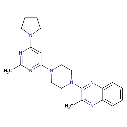 2-methyl-3-{4-[2-methyl-6-(pyrrolidin-1-yl)pyrimidin-4-yl]piperazin-1-yl}quinoxaline