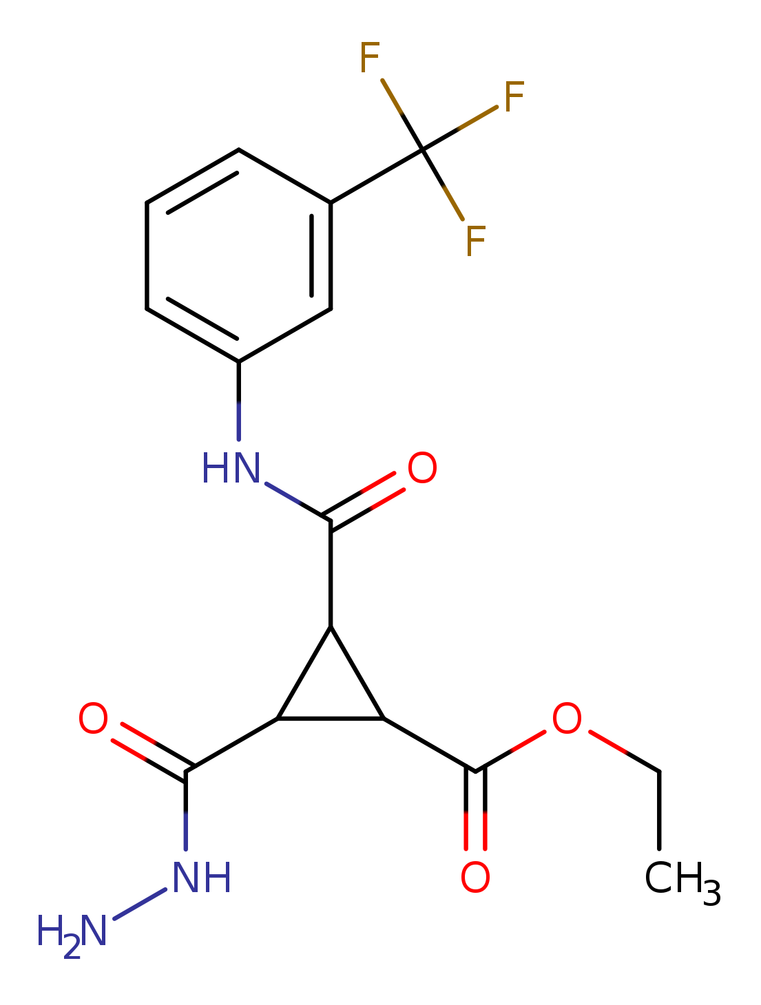 ethyl 2-(hydrazinecarbonyl)-3-{[3-(trifluoromethyl)phenyl]carbamoyl}cyclopropane-1-carboxylate