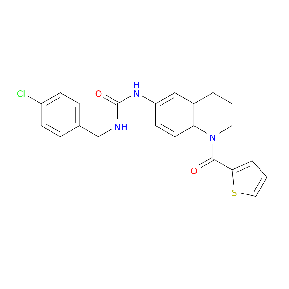 1-[(4-chlorophenyl)methyl]-3-[1-(thiophene-2-carbonyl)-1,2,3,4-tetrahydroquinolin-6-yl]urea