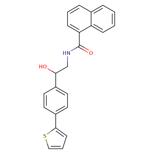N-{2-hydroxy-2-[4-(thiophen-2-yl)phenyl]ethyl}naphthalene-1-carboxamide