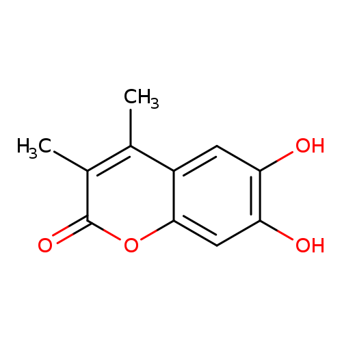 2H-1-Benzopyran-2-one, 6,7-dihydroxy-3,4-dimethyl-