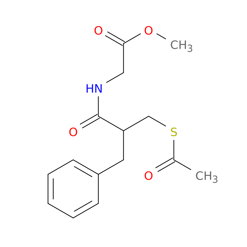 Glycine,N-[2-[(acetylthio)methyl]-1-oxo-3-phenylpropyl]-, methyl ester