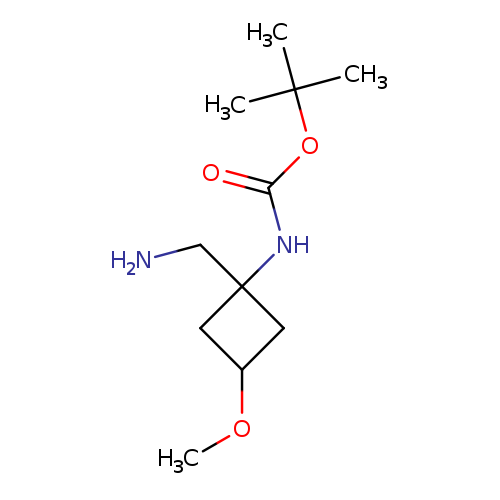 tert-butyl N-[1-(aminomethyl)-3-methoxycyclobutyl]carbamate, Mixture of diastereomers