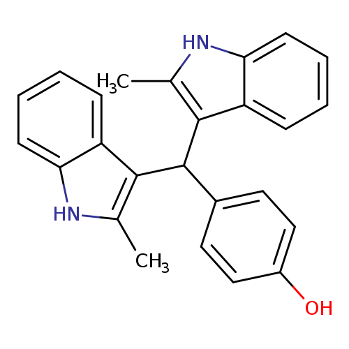4-[bis(2-methyl-1H-indol-3-yl)methyl]phenol