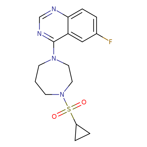 4-[4-(cyclopropanesulfonyl)-1,4-diazepan-1-yl]-6-fluoroquinazoline
