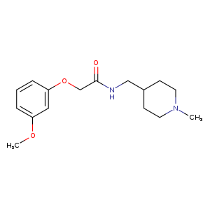 2-(3-methoxyphenoxy)-N-[(1-methylpiperidin-4-yl)methyl]acetamide