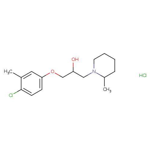 1-(4-chloro-3-methylphenoxy)-3-(2-methylpiperidin-1-yl)propan-2-ol hydrochloride