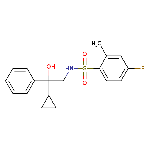 N-(2-cyclopropyl-2-hydroxy-2-phenylethyl)-4-fluoro-2-methylbenzene-1-sulfonamide
