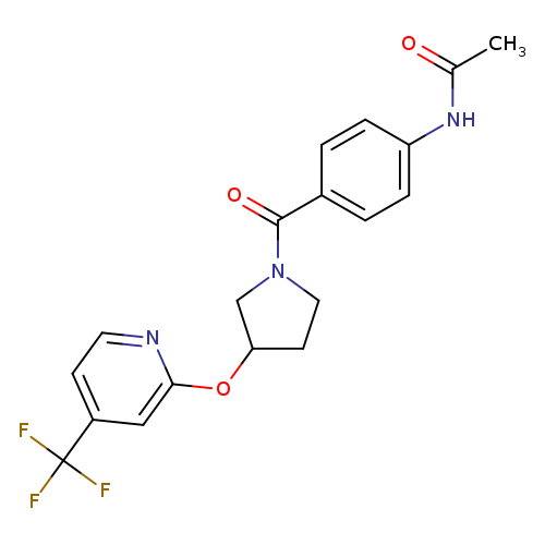 N-[4-(3-{[4-(trifluoromethyl)pyridin-2-yl]oxy}pyrrolidine-1-carbonyl)phenyl]acetamide