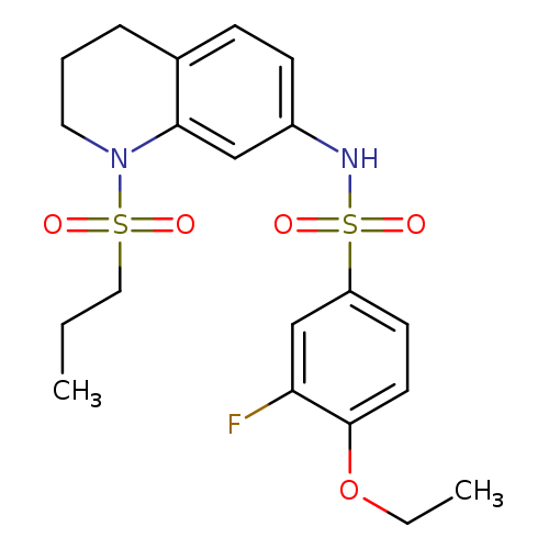 4-ethoxy-3-fluoro-N-[1-(propane-1-sulfonyl)-1,2,3,4-tetrahydroquinolin-7-yl]benzene-1-sulfonamide