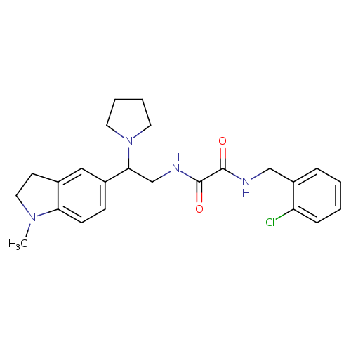 N'-[(2-chlorophenyl)methyl]-N-[2-(1-methyl-2,3-dihydro-1H-indol-5-yl)-2-(pyrrolidin-1-yl)ethyl]ethanediamide
