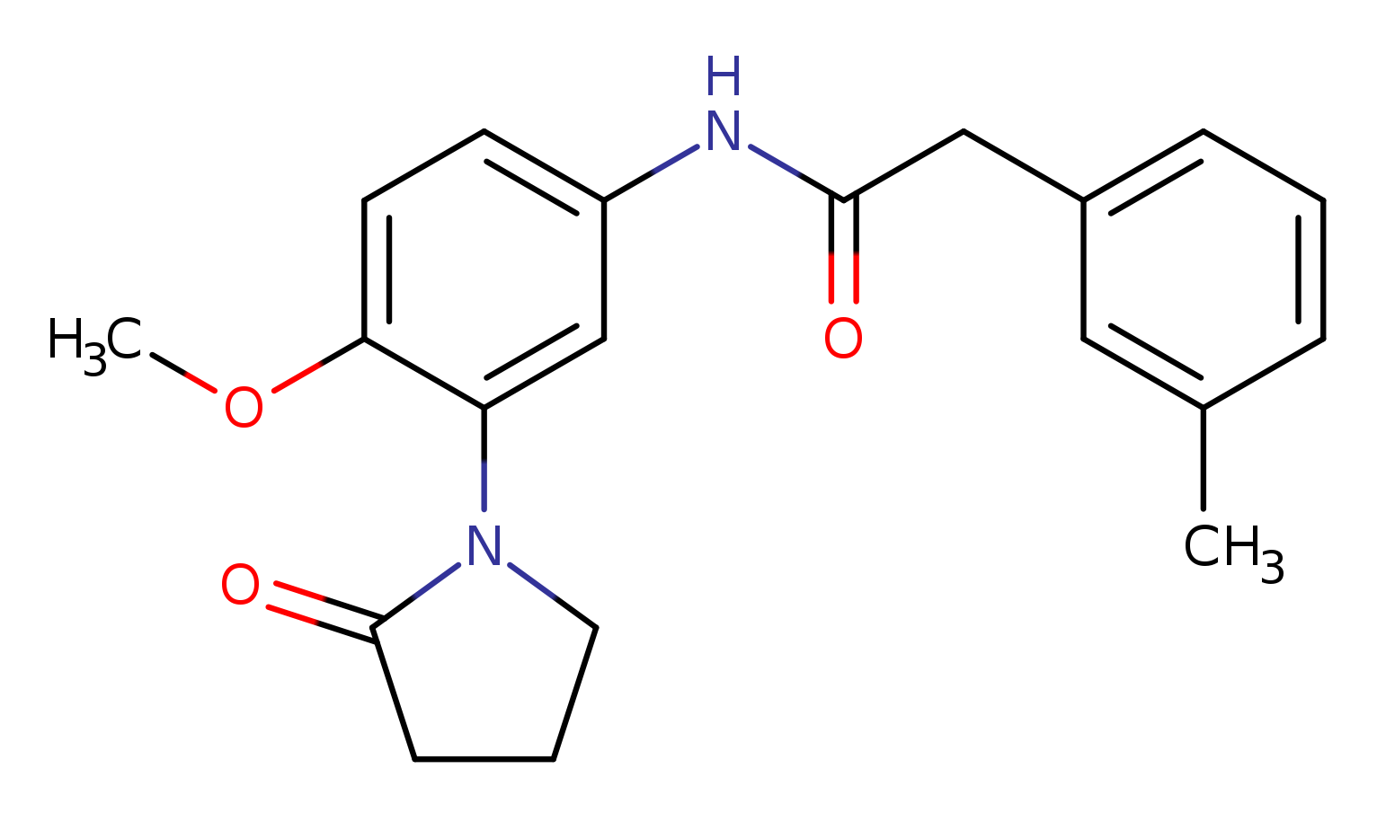 N-[4-methoxy-3-(2-oxopyrrolidin-1-yl)phenyl]-2-(3-methylphenyl)acetamide