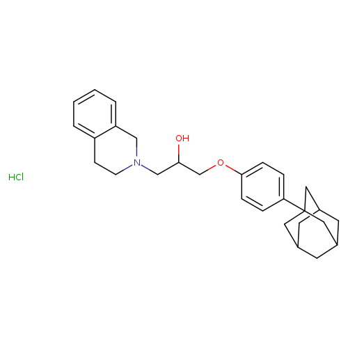 1-[4-(adamantan-1-yl)phenoxy]-3-(1,2,3,4-tetrahydroisoquinolin-2-yl)propan-2-ol hydrochloride