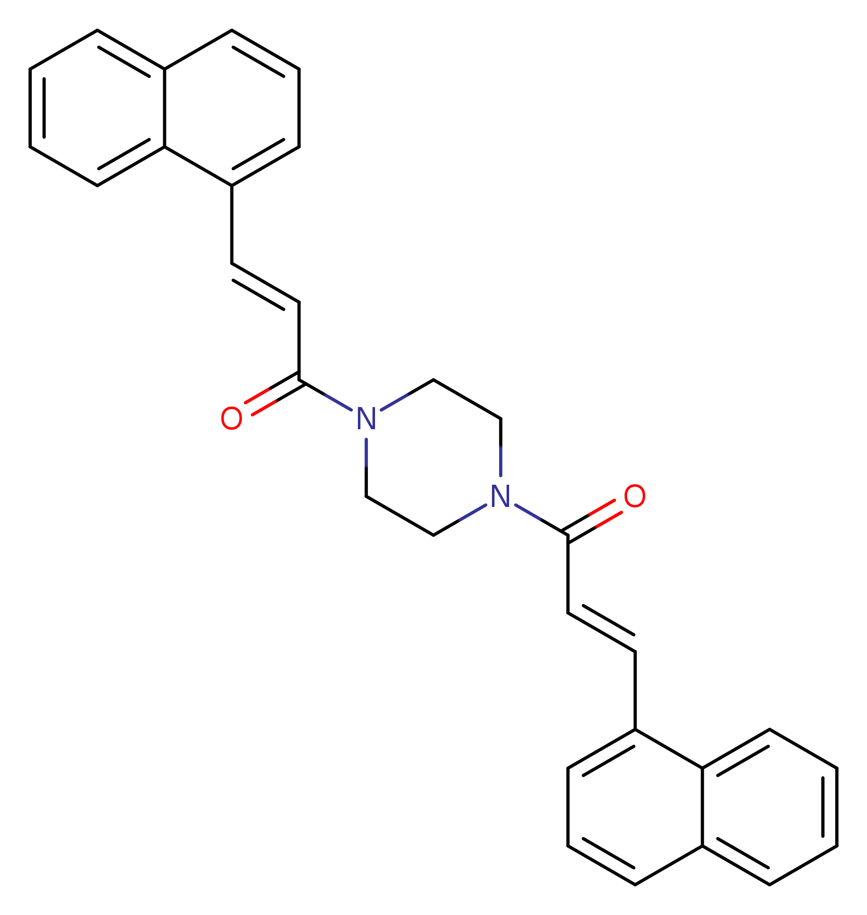 (2E)-3-(naphthalen-1-yl)-1-{4-[(2E)-3-(naphthalen-1-yl)prop-2-enoyl]piperazin-1-yl}prop-2-en-1-one
