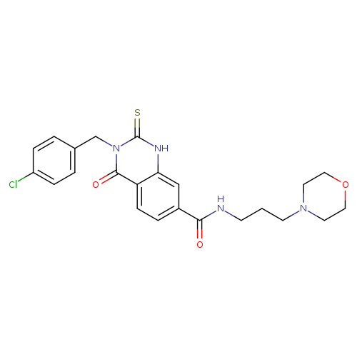 3-[(4-chlorophenyl)methyl]-N-[3-(morpholin-4-yl)propyl]-4-oxo-2-sulfanylidene-1,2,3,4-tetrahydroquinazoline-7-carboxamide