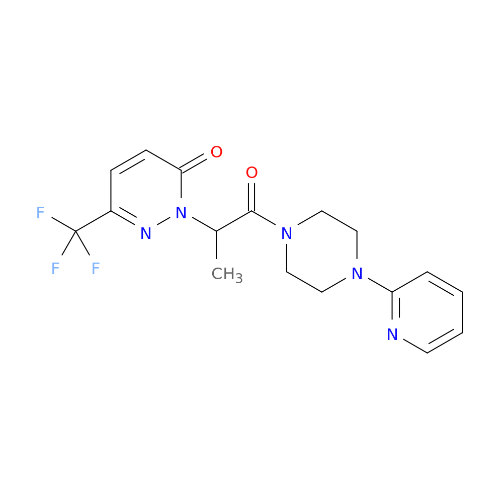 2-{1-oxo-1-[4-(pyridin-2-yl)piperazin-1-yl]propan-2-yl}-6-(trifluoromethyl)-2,3-dihydropyridazin-3-one