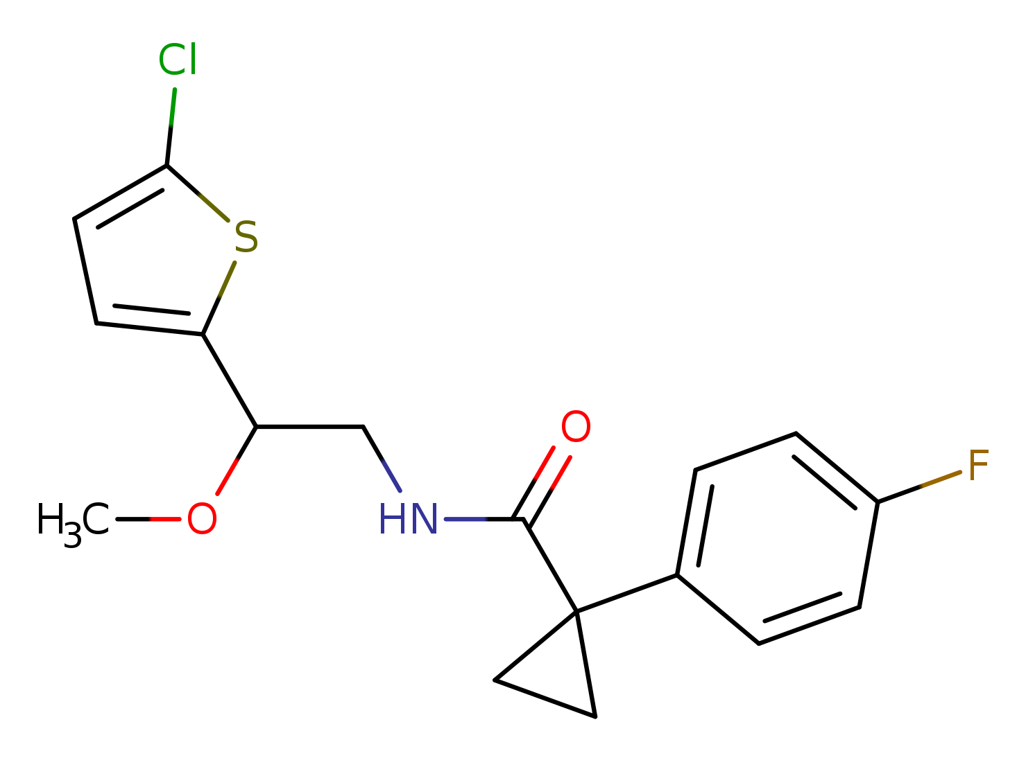 N-[2-(5-chlorothiophen-2-yl)-2-methoxyethyl]-1-(4-fluorophenyl)cyclopropane-1-carboxamide