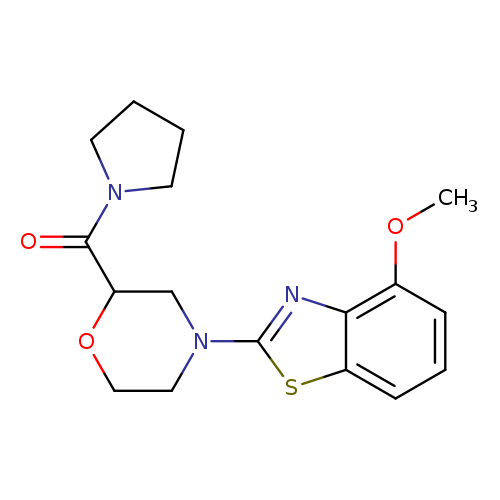 4-methoxy-2-[2-(pyrrolidine-1-carbonyl)morpholin-4-yl]-1,3-benzothiazole