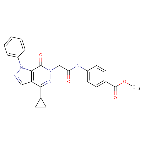 methyl 4-(2-{4-cyclopropyl-7-oxo-1-phenyl-1H,6H,7H-pyrazolo[3,4-d]pyridazin-6-yl}acetamido)benzoate