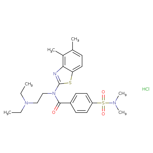 N-[2-(diethylamino)ethyl]-N-(4,5-dimethyl-1,3-benzothiazol-2-yl)-4-(dimethylsulfamoyl)benzamide hydrochloride