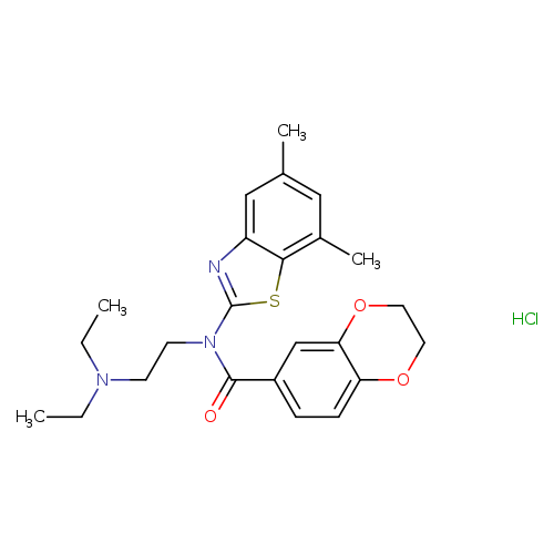 N-[2-(diethylamino)ethyl]-N-(5,7-dimethyl-1,3-benzothiazol-2-yl)-2,3-dihydro-1,4-benzodioxine-6-carboxamide hydrochloride