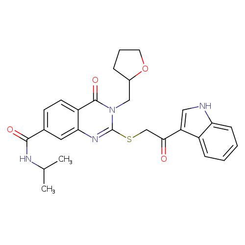 2-{[2-(1H-indol-3-yl)-2-oxoethyl]sulfanyl}-4-oxo-3-[(oxolan-2-yl)methyl]-N-(propan-2-yl)-3,4-dihydroquinazoline-7-carboxamide