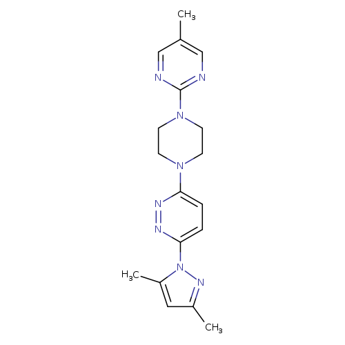 3-(3,5-dimethyl-1H-pyrazol-1-yl)-6-[4-(5-methylpyrimidin-2-yl)piperazin-1-yl]pyridazine