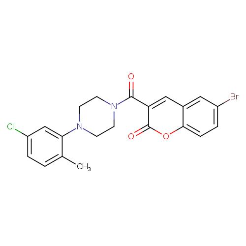 6-bromo-3-[4-(5-chloro-2-methylphenyl)piperazine-1-carbonyl]-2H-chromen-2-one