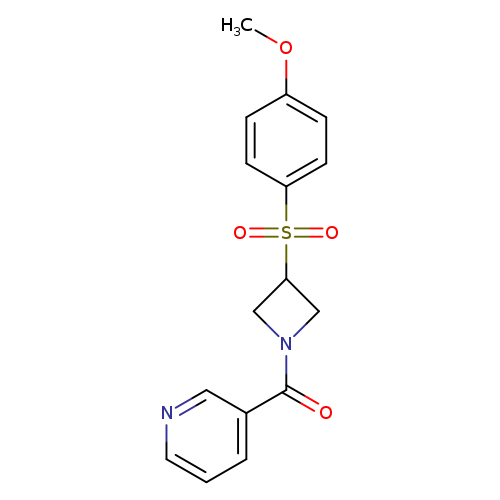 3-[3-(4-methoxybenzenesulfonyl)azetidine-1-carbonyl]pyridine