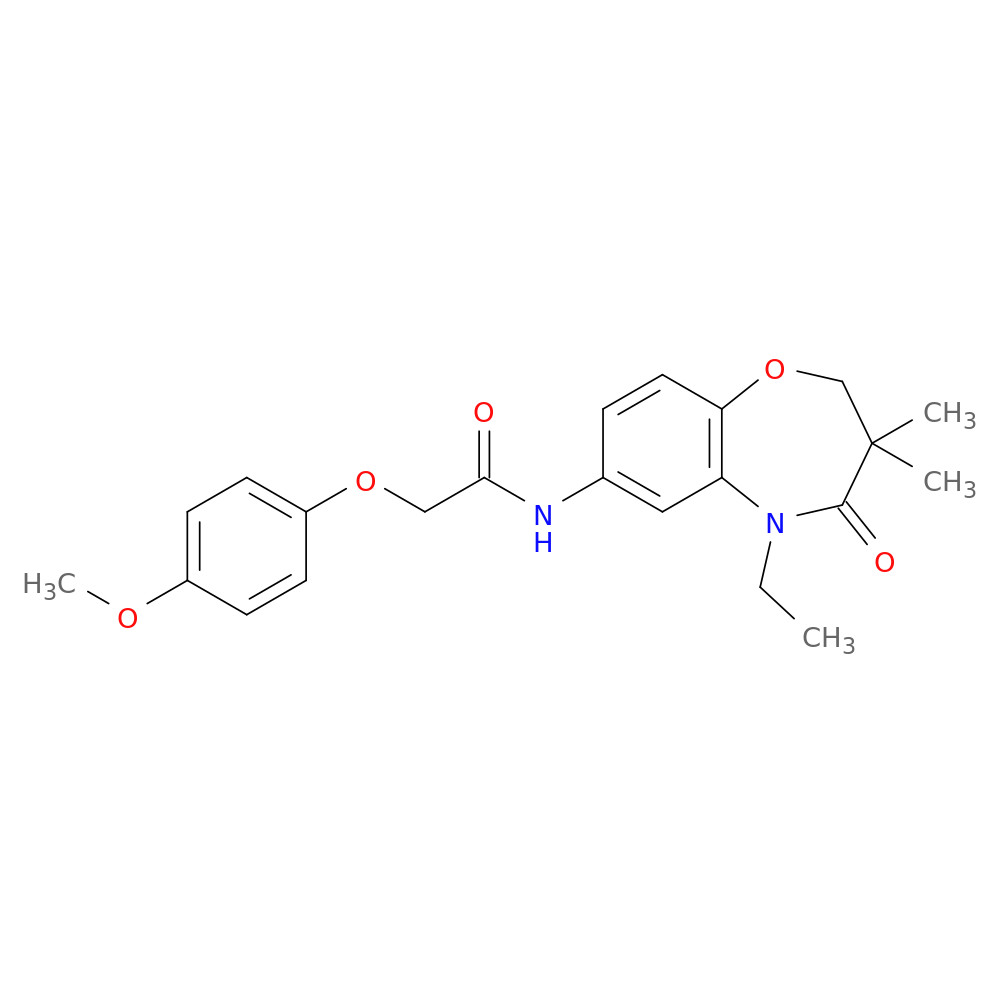 N-(5-ethyl-3,3-dimethyl-4-oxo-2,3,4,5-tetrahydro-1,5-benzoxazepin-7-yl)-2-(4-methoxyphenoxy)acetamide