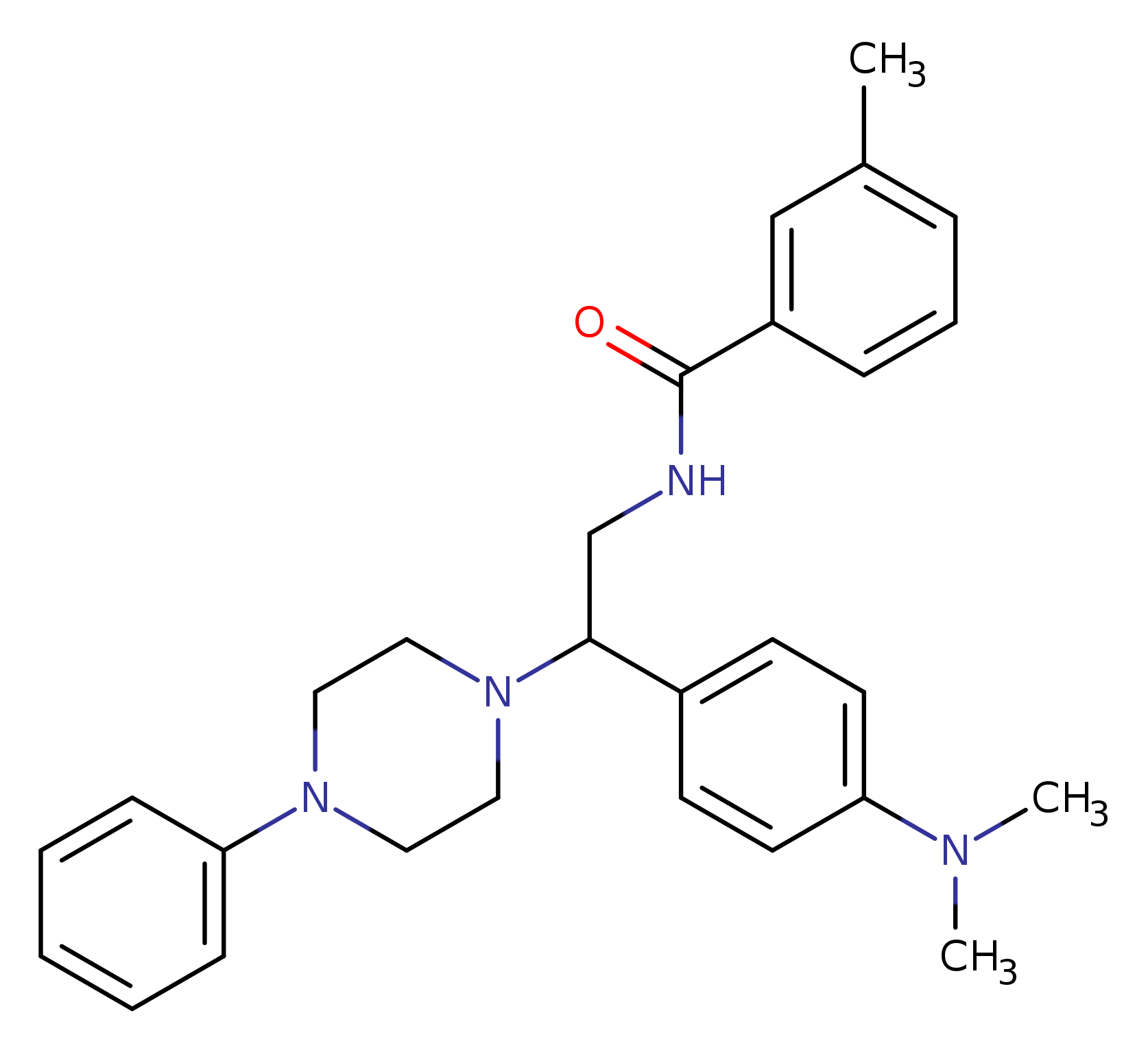 N-{2-[4-(dimethylamino)phenyl]-2-(4-phenylpiperazin-1-yl)ethyl}-3-methylbenzamide