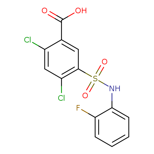 2,4-dichloro-5-[(2-fluorophenyl)sulfamoyl]benzoic acid