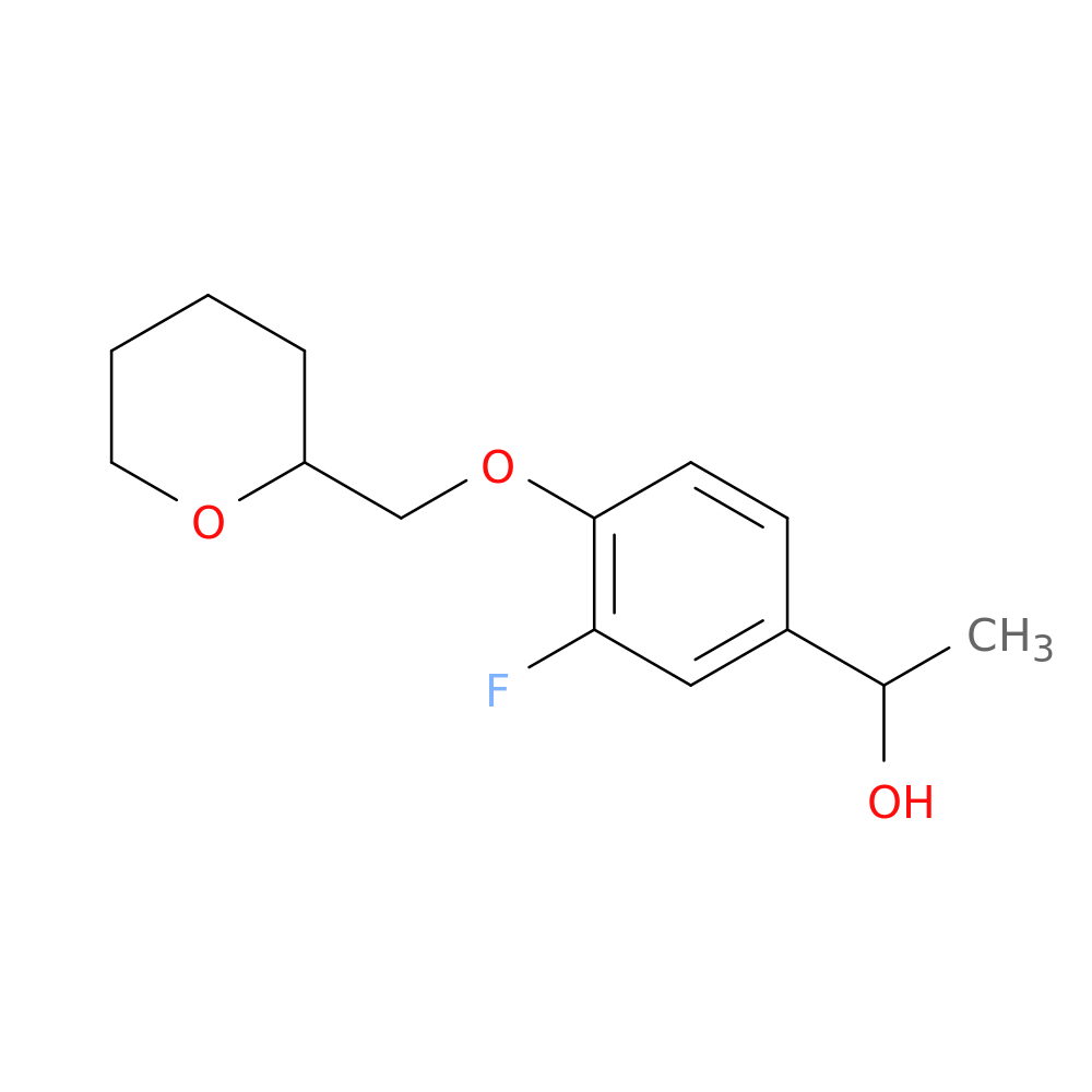 1-{3-fluoro-4-[(oxan-2-yl)methoxy]phenyl}ethan-1-ol