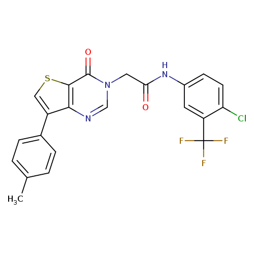 N-[4-chloro-3-(trifluoromethyl)phenyl]-2-[7-(4-methylphenyl)-4-oxo-3H,4H-thieno[3,2-d]pyrimidin-3-yl]acetamide