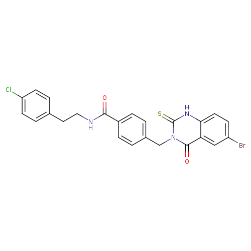 4-[(6-bromo-4-oxo-2-sulfanylidene-1,2,3,4-tetrahydroquinazolin-3-yl)methyl]-N-[2-(4-chlorophenyl)ethyl]benzamide