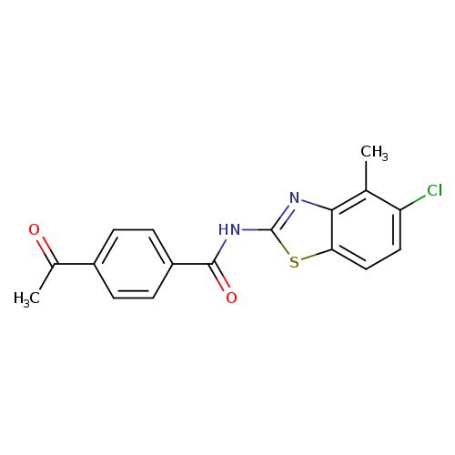 4-acetyl-N-(5-chloro-4-methyl-1,3-benzothiazol-2-yl)benzamide