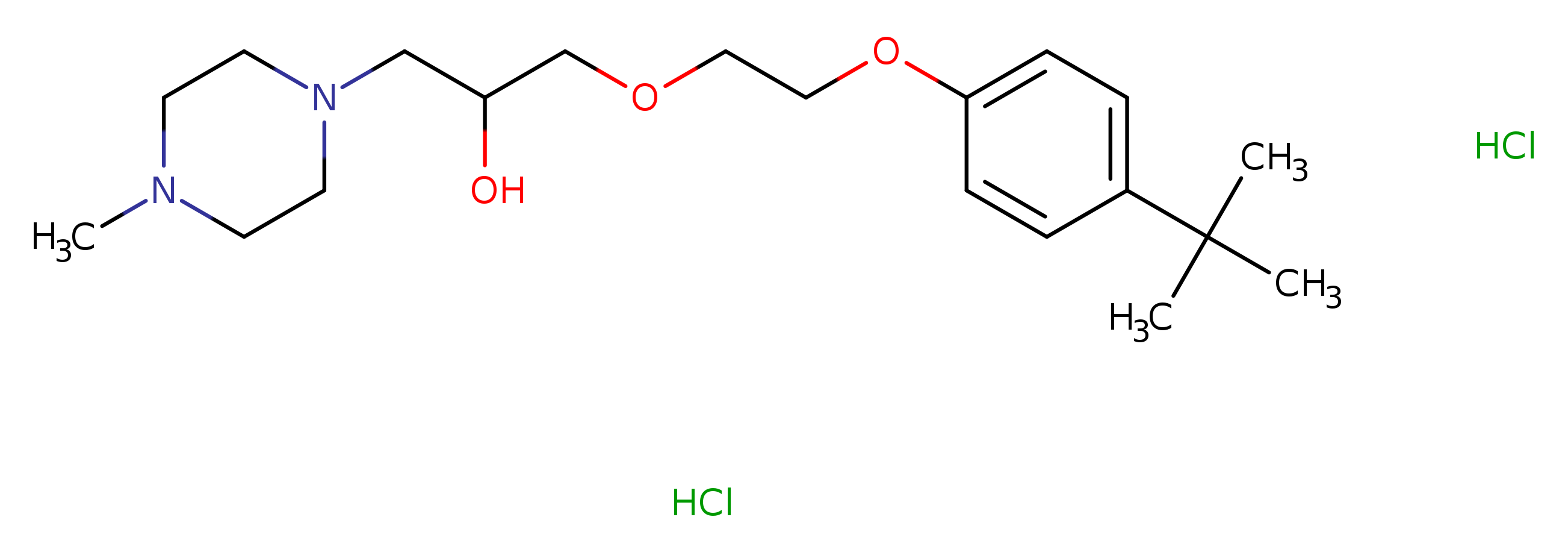 1-[2-(4-tert-butylphenoxy)ethoxy]-3-(4-methylpiperazin-1-yl)propan-2-ol dihydrochloride