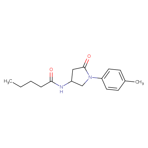 N-[1-(4-methylphenyl)-5-oxopyrrolidin-3-yl]pentanamide