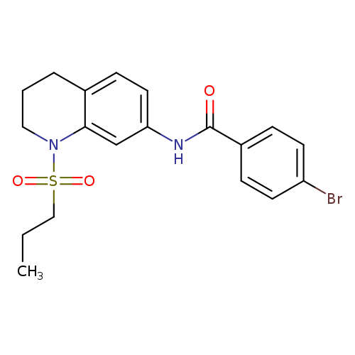 4-bromo-N-[1-(propane-1-sulfonyl)-1,2,3,4-tetrahydroquinolin-7-yl]benzamide