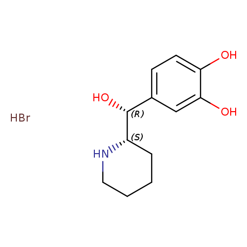 (R*,S*)-4-(hydroxypiperidin-2-ylmethyl)pyrocatechol hydrobromide