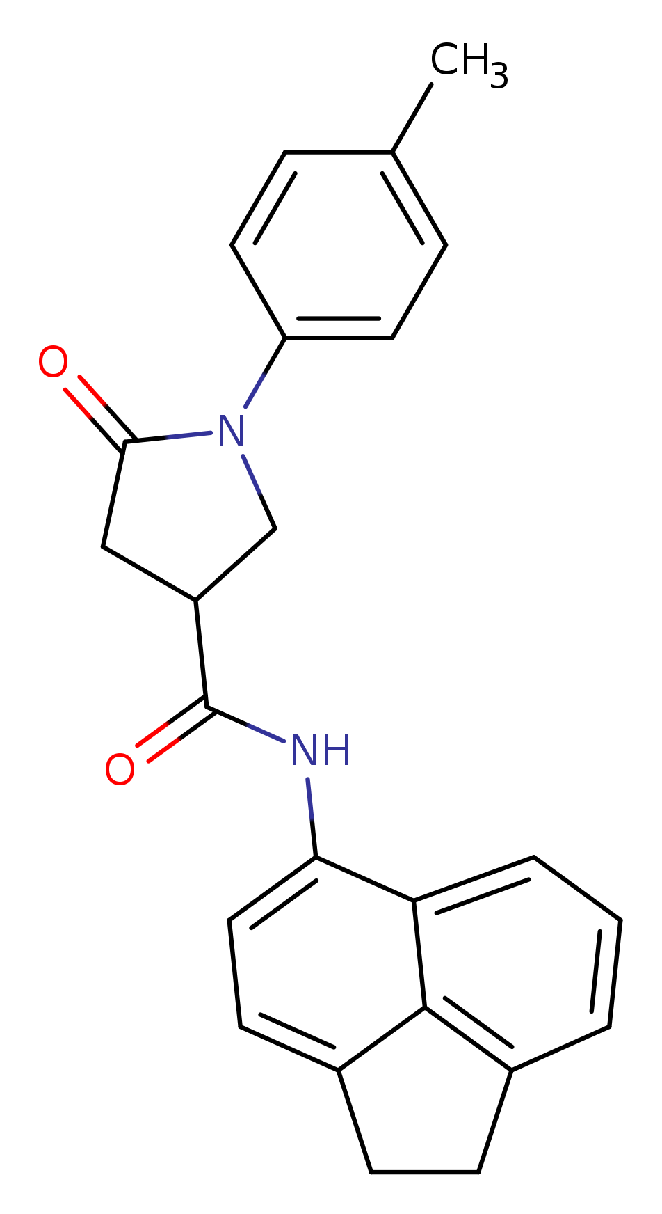 N-(1,2-dihydro-5-acenaphthylenyl)-1-(4-methylphenyl)-5-oxo-3-pyrrolidinecarboxamide