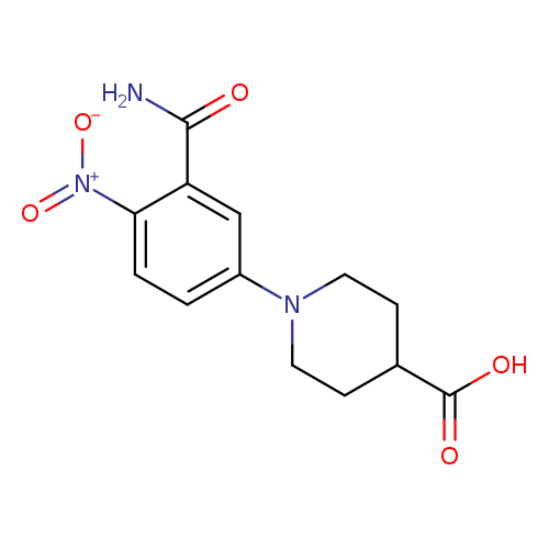 1-(3-Carbamoyl-4-nitrophenyl)piperidine-4-carboxylic acid