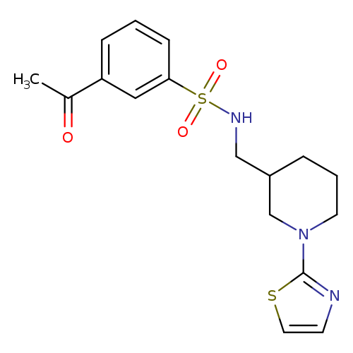 3-acetyl-N-{[1-(1,3-thiazol-2-yl)piperidin-3-yl]methyl}benzene-1-sulfonamide