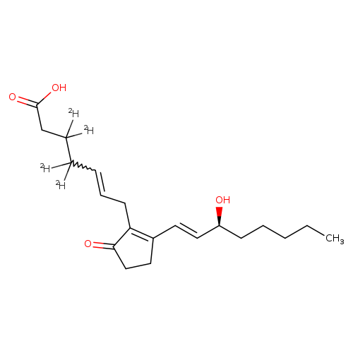 9-oxo-15S-hydroxy-prosta-5Z,8(12),13E-trien-1-oic-3,3,4,4-d4acid