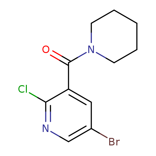5-bromo-2-chloro-3-[(piperidin-1-yl)carbonyl]pyridine