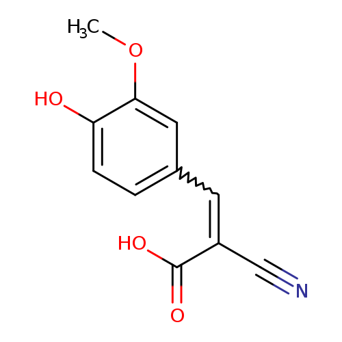 2-cyano-3-(4-hydroxy-3-methoxyphenyl)prop-2-enoic acid