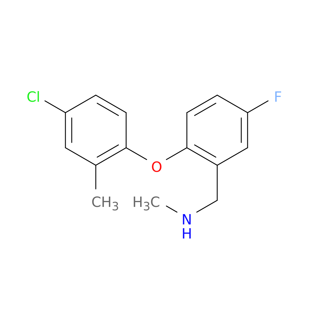 {[2-(4-chloro-2-methylphenoxy)-5-fluorophenyl]methyl}(methyl)amine