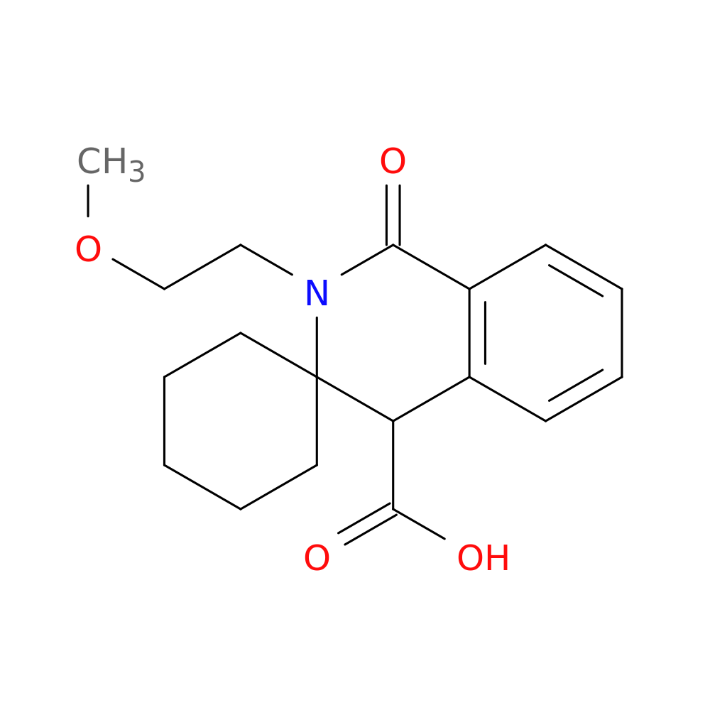 2'-(2-Methoxyethyl)-1'-oxo-1',4'-dihydro-2'h-spiro[cyclohexane-1,3'-isoquinoline]-4'-carboxylic acid