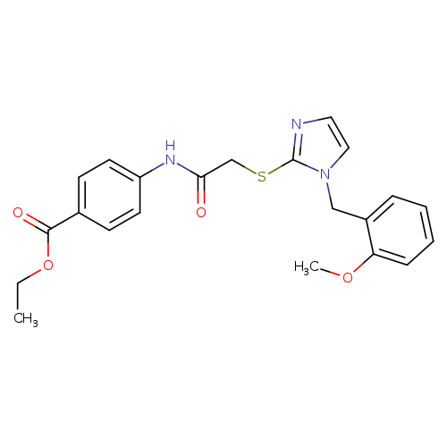 ethyl 4-[2-({1-[(2-methoxyphenyl)methyl]-1H-imidazol-2-yl}sulfanyl)acetamido]benzoate