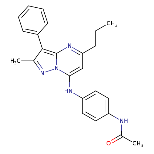 N-[4-({2-methyl-3-phenyl-5-propylpyrazolo[1,5-a]pyrimidin-7-yl}amino)phenyl]acetamide